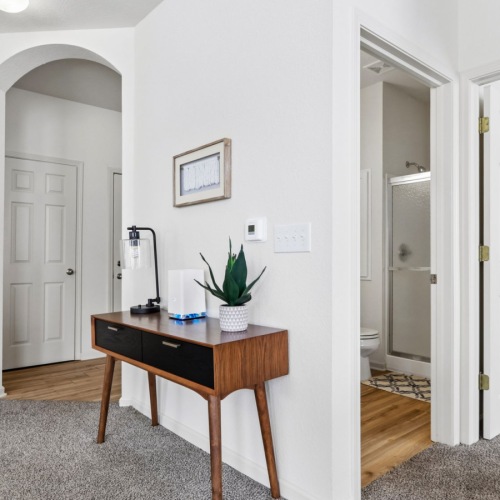 Apartment entryway with furniture